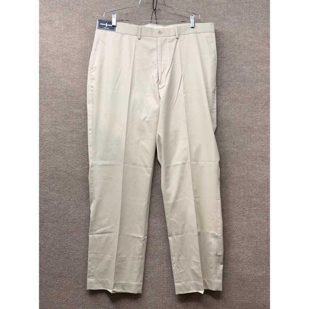 Polo Golf Pants Mens 40x32 Beige Links Pant Flat Front Classic NEW